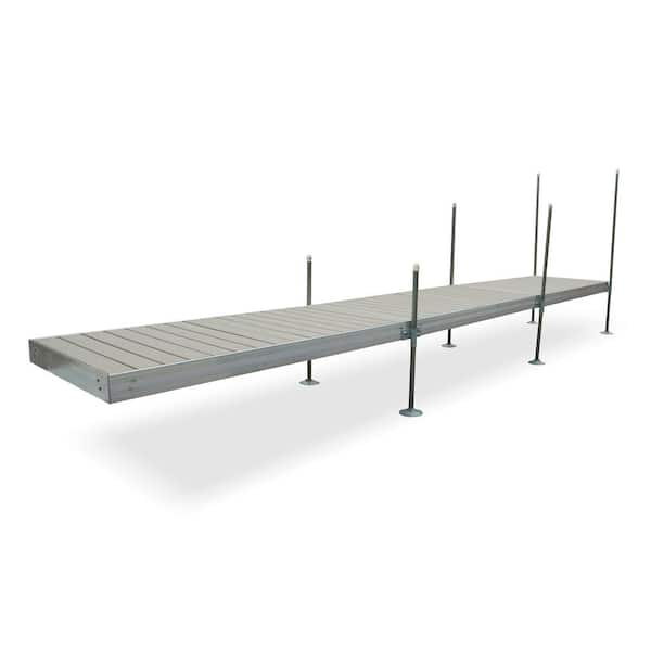 Tommy Docks 24 ft. Long Straight Aluminum Frame with Decking Complete Dock Package