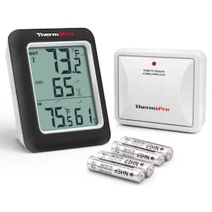 TP60W Black Wireless Indoor Outdoor Temperature and Humidity Monitor