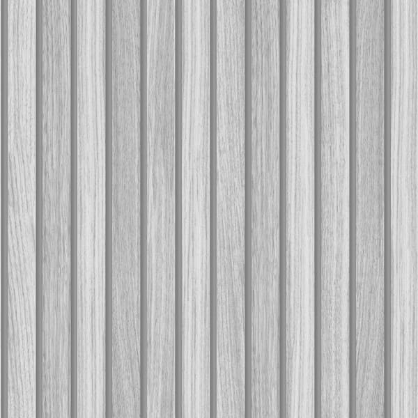 Transform Transform Wooden Slats Grey Peel and Stick Wallpaper