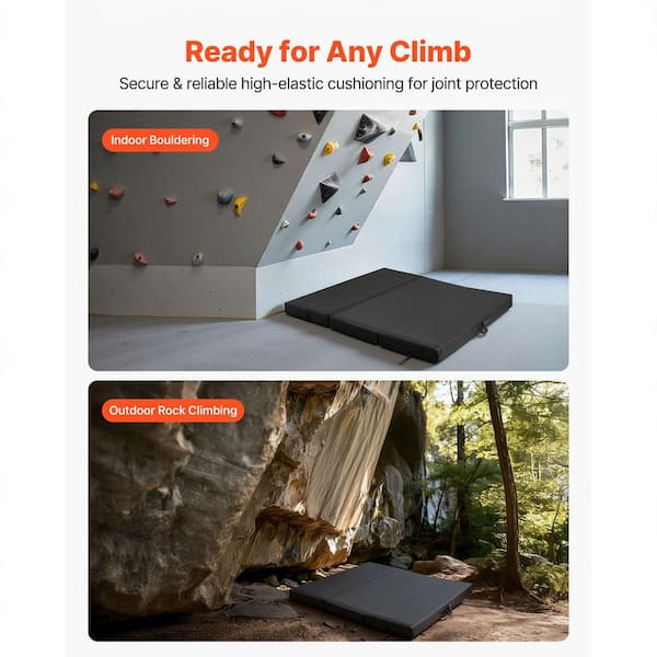 VEVOR Bouldering Crash Pad, Tri-Fold Rock Climbing Crash Pad