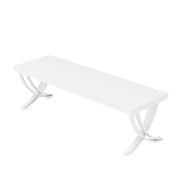 BYBLIGHT Moronia 78.74 in. Rectangle Conference Table for 6-8-People, Long Seminar Table, White Wood Executive Desk for Meeting
