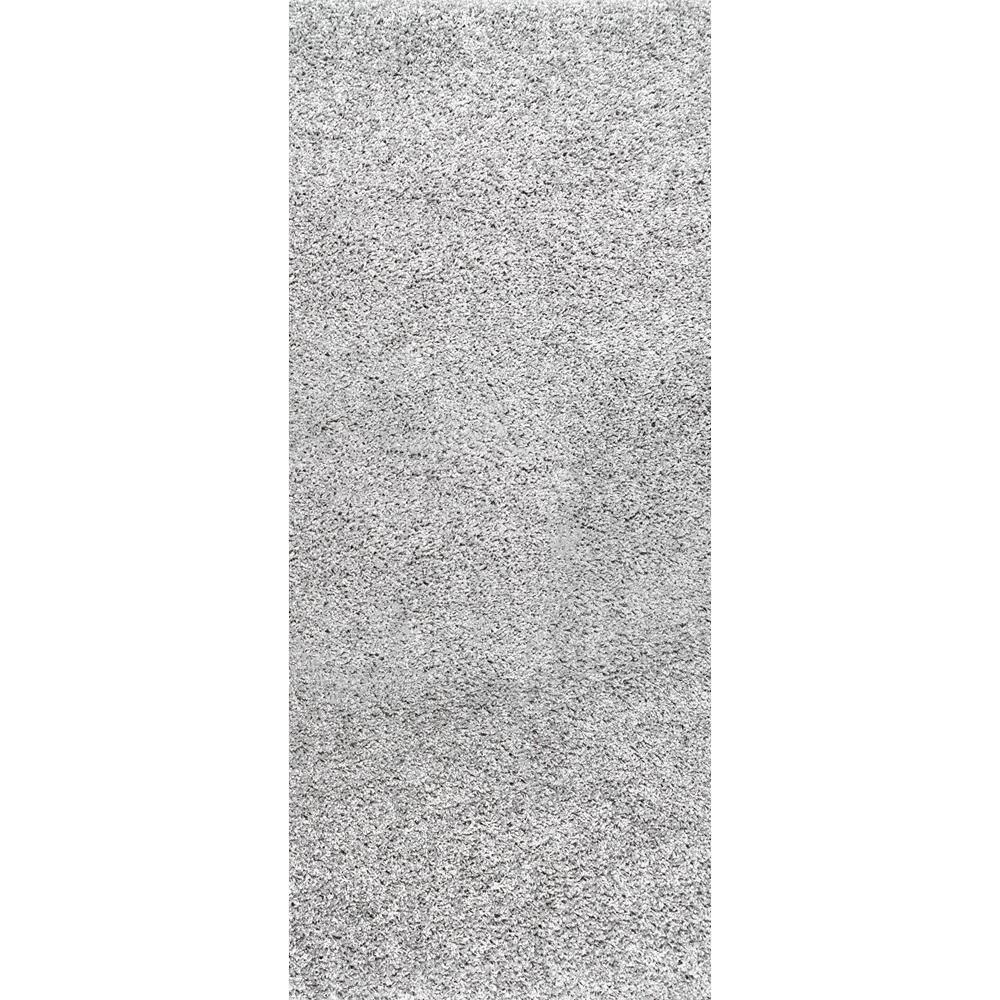 Silver Plush Rug nuLOOM Marleen Plush Shag Silver 3 ft. x 16 ft. Runner Rug OZSG02O ...