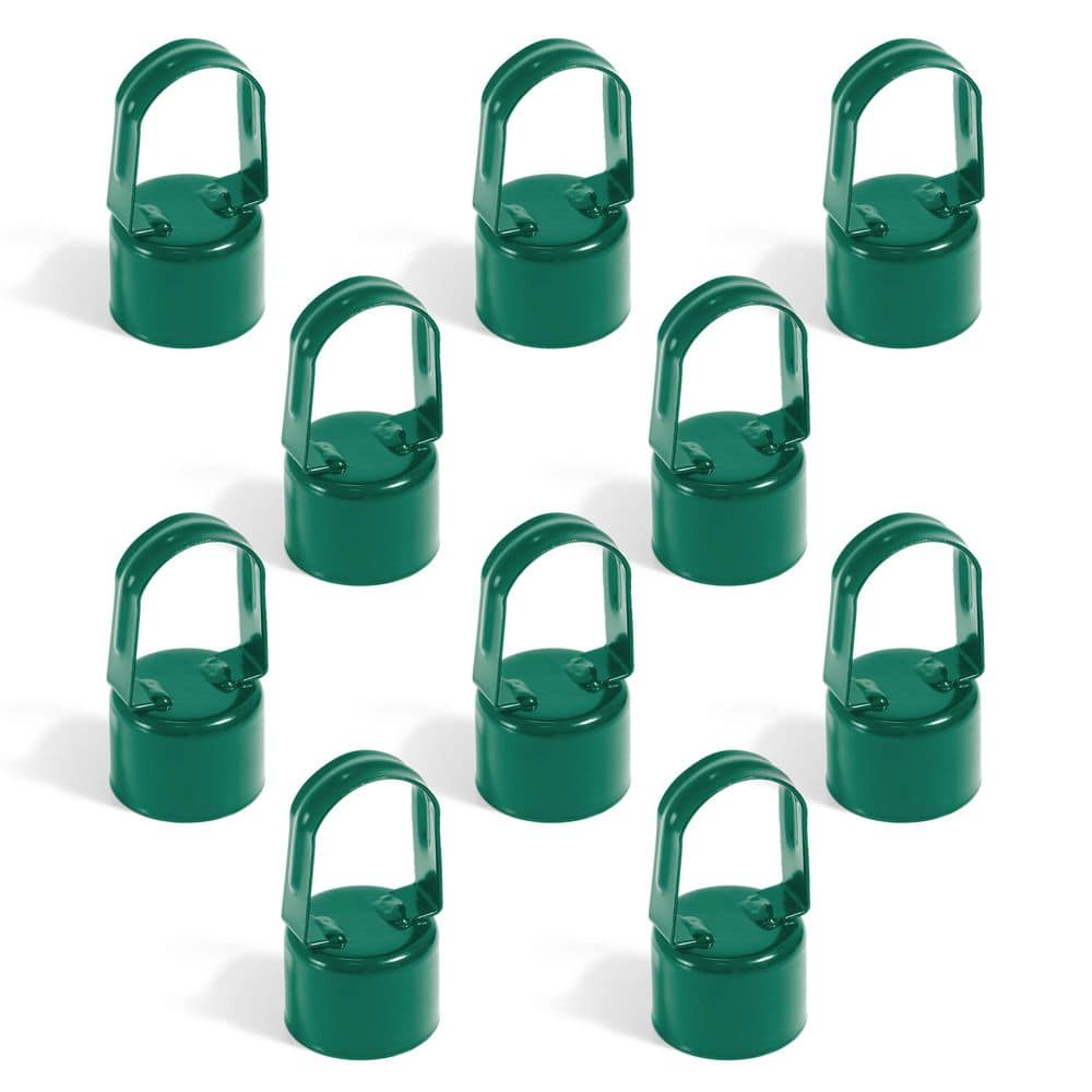 1-5/8 in. Chain Link Fence Green Galvanized Steel Top Rail End Cap (Pack of 10) price history on PriceWatchPro