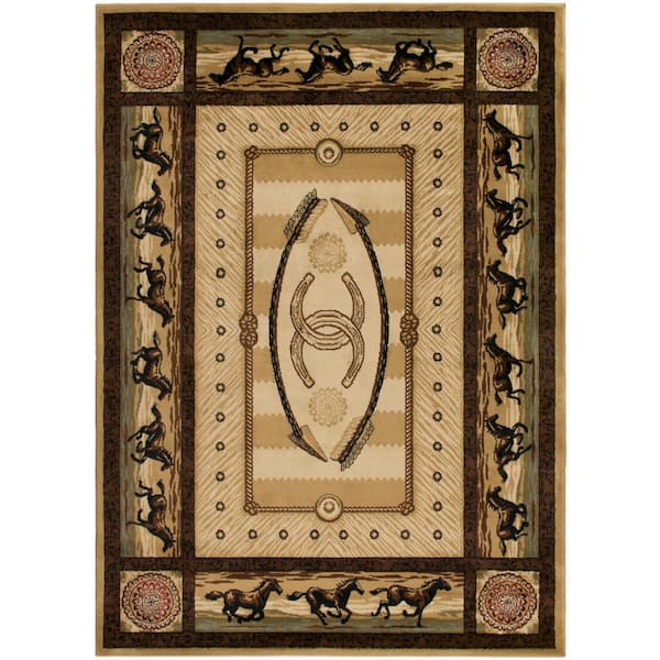 American Destination Cheyenne Multi-Colored Western 8 X 10 Area Rug