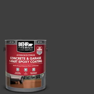 1 gal. #AE-54 Molten Black Self-Priming 1-Part Epoxy Satin Interior/Exterior Concrete and Garage Floor Paint