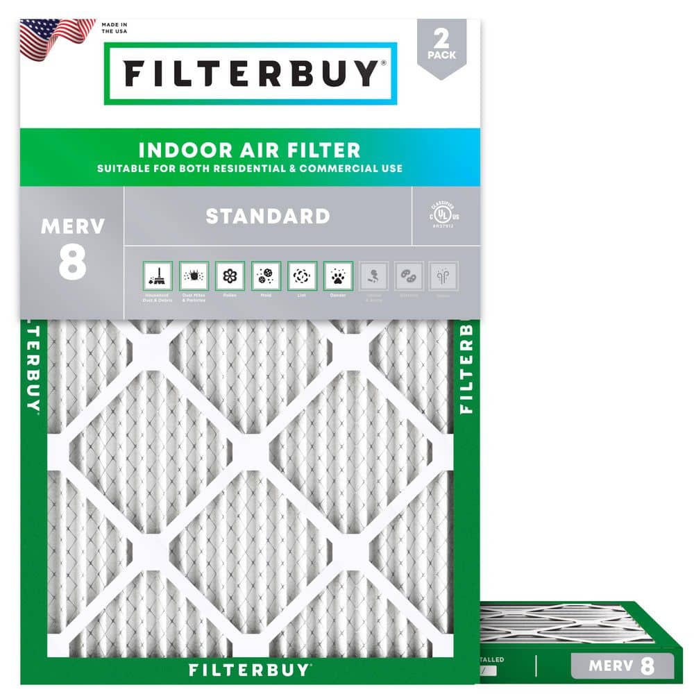 17.25 in. x 19.25 in. x 1 in. MERV 8 (FPR 5) Dust Defense Pleated HVAC AC Furnace Air Filters Replacement (2-Pack) price history on PriceWatchPro