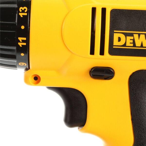 DEWALT - 18-Volt NiCd Cordless 1/2 in. Compact Drill/Driver Kit with (2) Batteries 1.2Ah, Charger and Contractor Bag