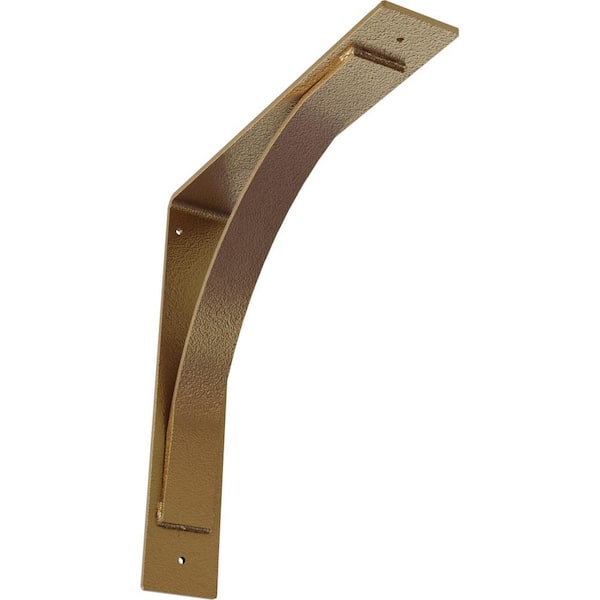 Ekena Millwork 3 in. W x 16 in. H x 16 in. D Hammered Gold Morris Steel Bracket