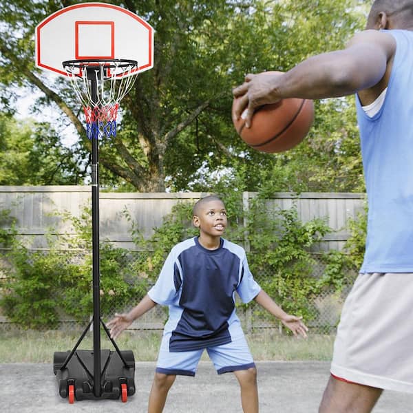 Adjustable Basketball Hoop System Stand Kid Indoor Outdoor Net Goal with Wheels