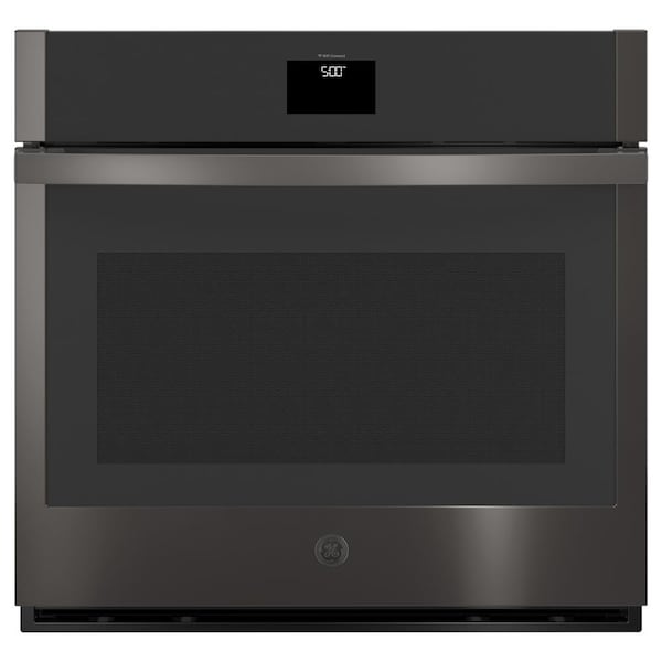 GE 30 in. 5 cu. ft. Smart Single Electric Wall Oven with Convection Self-Cleaning in Black Stainless Steel