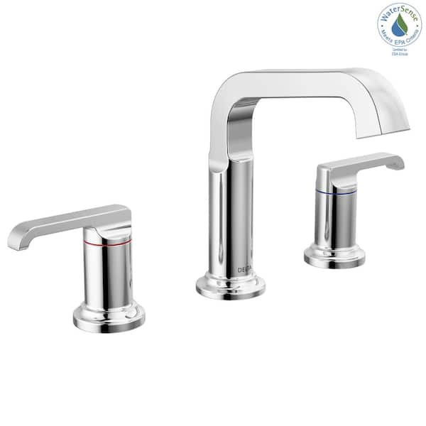 Delta Tetra 8 in. Widespread Double-Handle Bathroom Faucet in