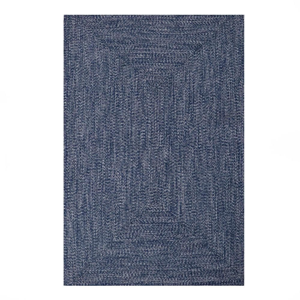 2 x 3 X-Small Ocean Blue Braided Indoor-Outdoor Rug - Sea Glass