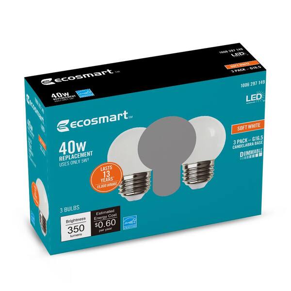 thumbnail image 2 of Guangyue Dimmable E26 Clear LED Edison Bulbs, G16.5 4W Equivalent 40 Watt Edison Bulbs, 760LM 2700K Soft White, Small Round Decorative Light Bulb For Pendant,Chandeliers,Vanity, 6 Pack 2 of 12