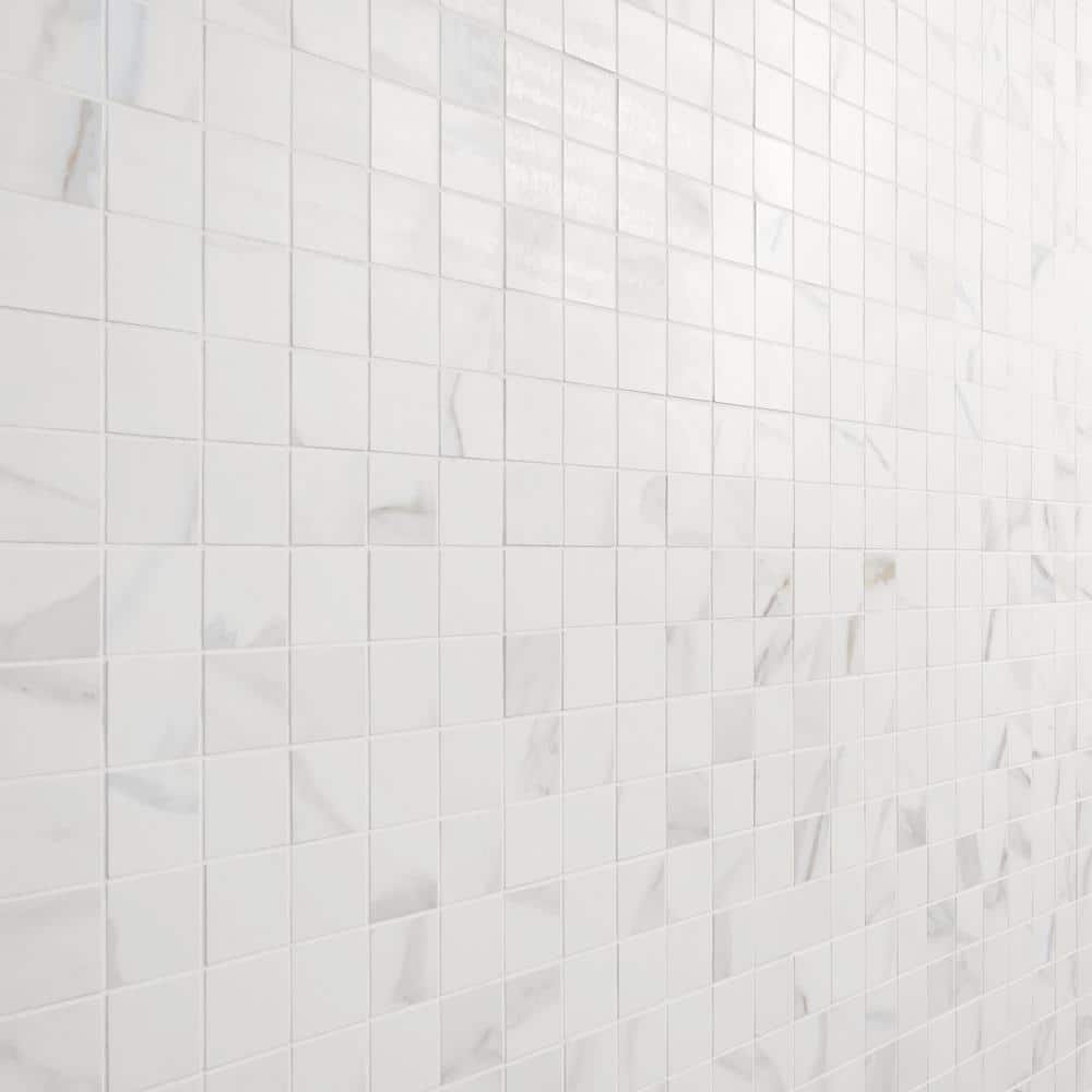 Aurora Gold Matte Porcelain Mosaic Tile Sheet 11.81'' x 11.81''