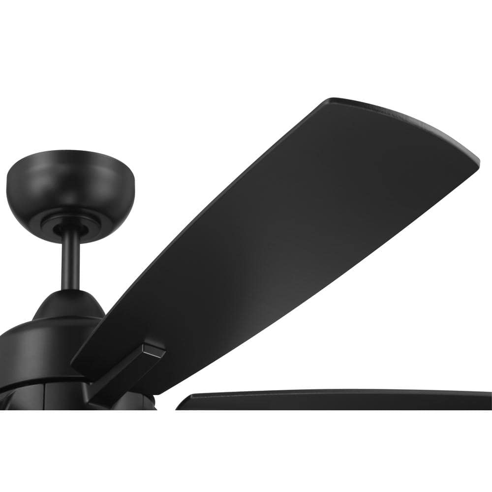 Flat Black and Pecan 52'' Ceiling Fan with Rattan Shade