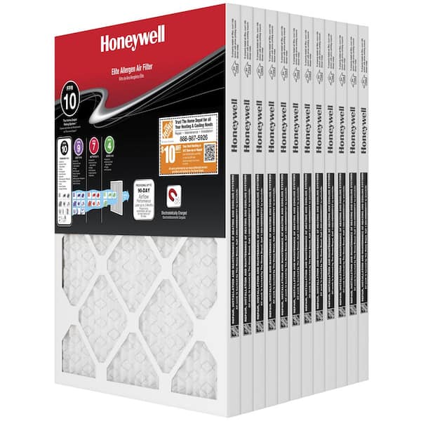 Honeywell 20 x 25 x 1 Elite Allergen Pleated MERV 13 - FPR 10 Air Filter (12-pack)