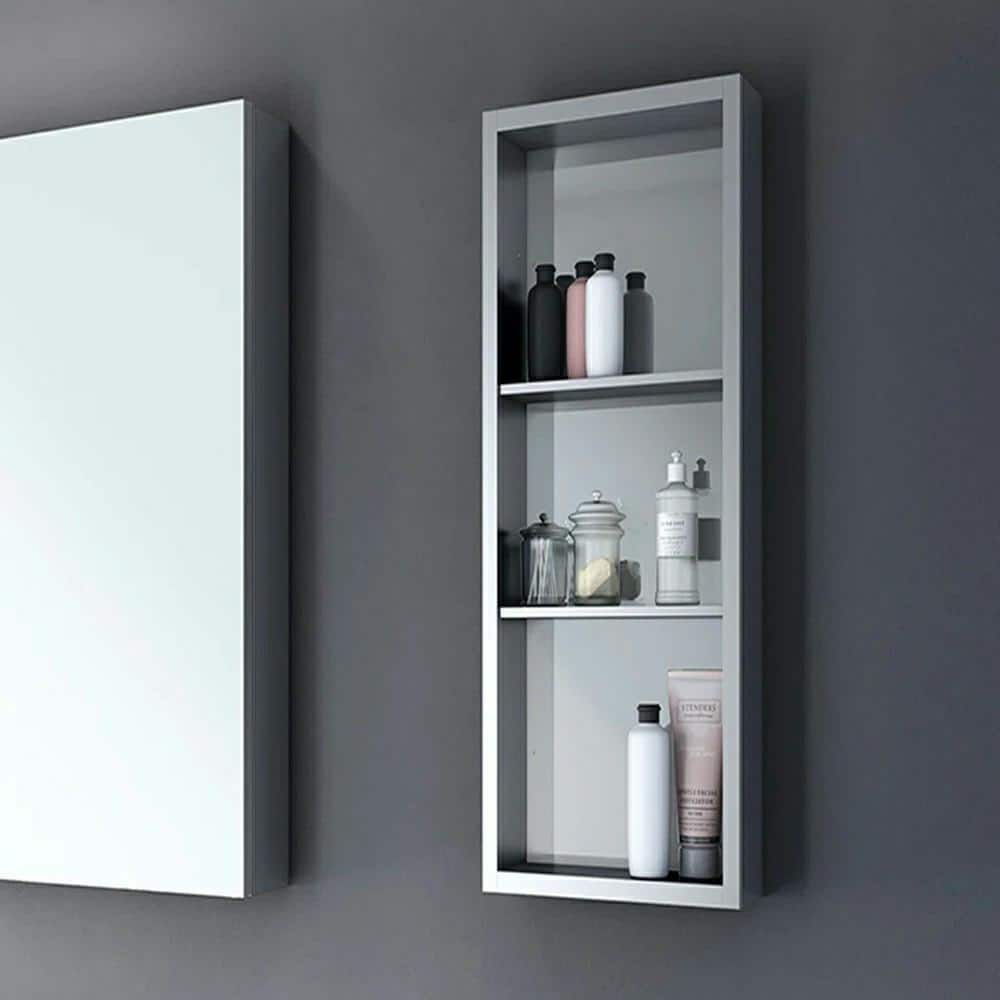 Modern Frameless Mirrored Aluminum Bathroom Medicine Cabinet