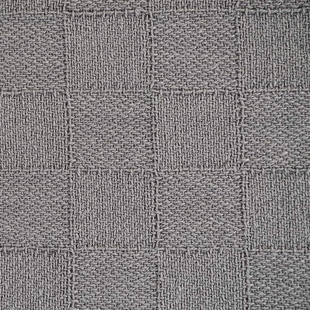 Heather Madiera Luxurious Cotton Throw, 60" x 50", Light Gray
