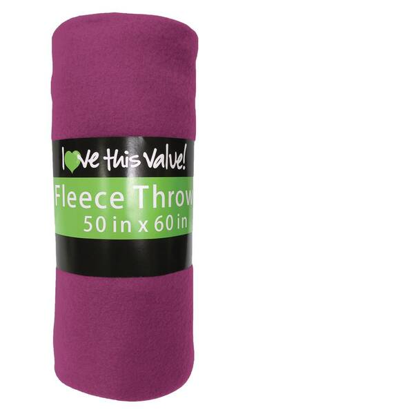 purple fleece throw blanket