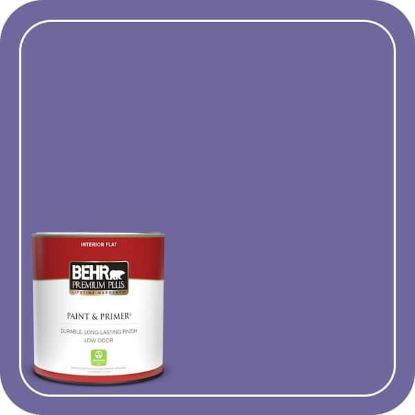 BEHR PREMIUM PLUS 1 qt. #630B-7 Pandora Flat Low Odor Interior Paint & Primer