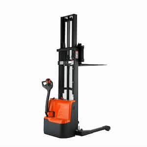 2640 lbs. 98 in. Lift Height Fully Power Electric Straddle Stacker Orange