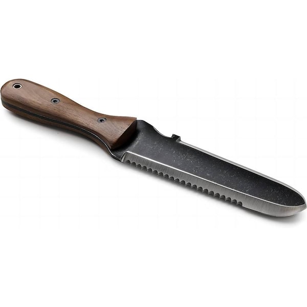 Cubilan 7 in. Number of Tines-2 Walnut HandleHandle Heat-Tempered, Stainless Steel Blade Hand Cultivator