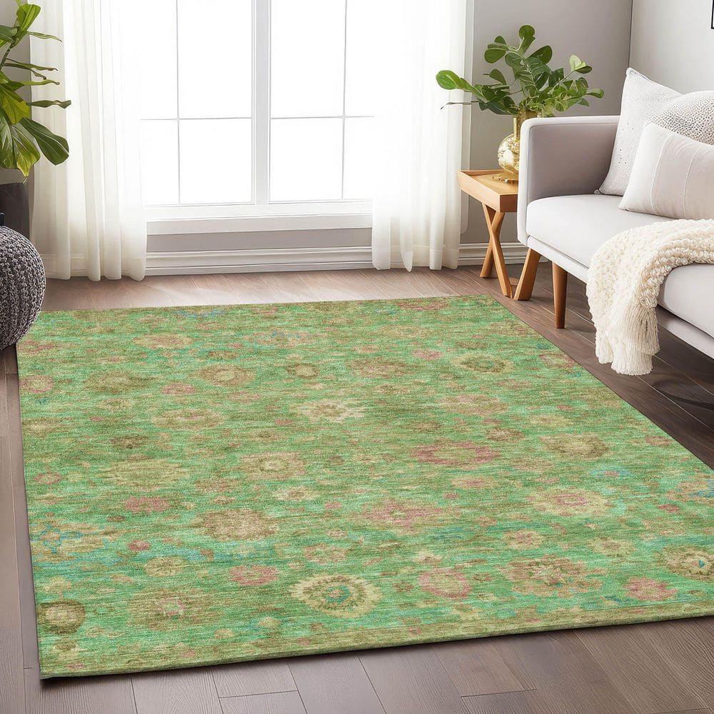 Chantille Machine Washable Indoor/Outdoor Abstract ACN1770 Lime 9 ft. x 12 ft. Area Rug price history on PriceWatchPro