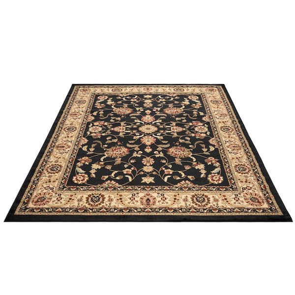 TrafficMaster Marash Black 5 ft. 3 in. x 7 ft. 3 in. Area Rug
