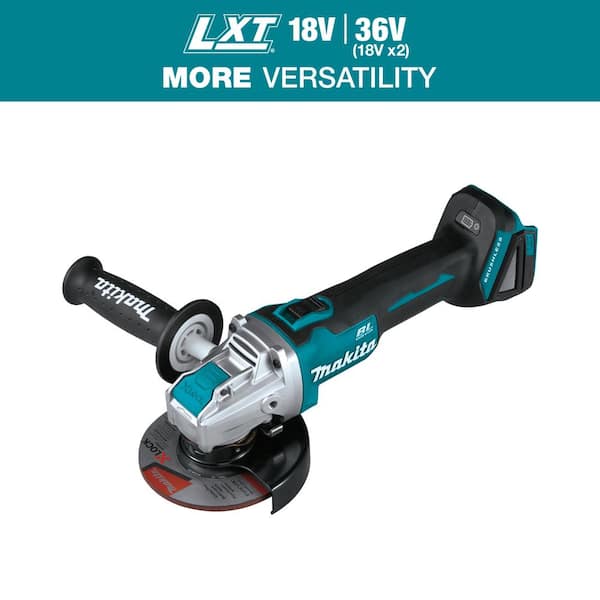 Makita 18V LXT Lithium-Ion Brushless Cordless 4-1/ 2 in. /5 in. X-LOCK Angle Grinder with AFT, Tool Only