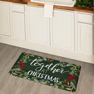 Together At Christmas Multi 1 ft. 6 in. x 2 ft. 6 in. Kitchen Mat
