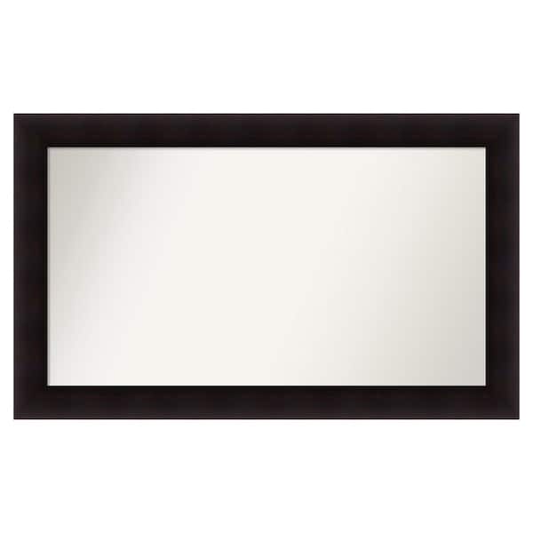 Amanti Art Portico Espresso 45.75 in. x 27.75 in. Custom Non-Beveled Wood Framed Batthroom Vanity Wall Mirror