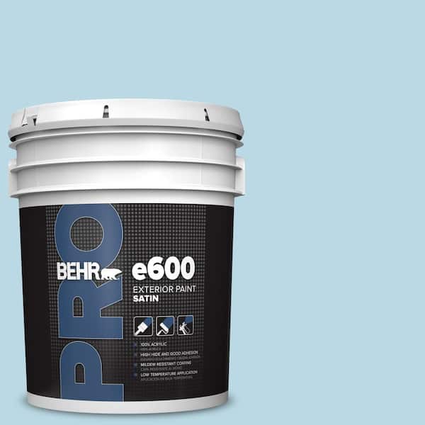 BEHR PRO 5 gal. #M490-1 Breezy Blue Satin Exterior Paint