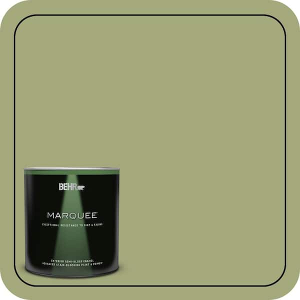BEHR MARQUEE 1 qt. #M350-5 Mossy Cavern Semi-Gloss Enamel Exterior Paint & Primer