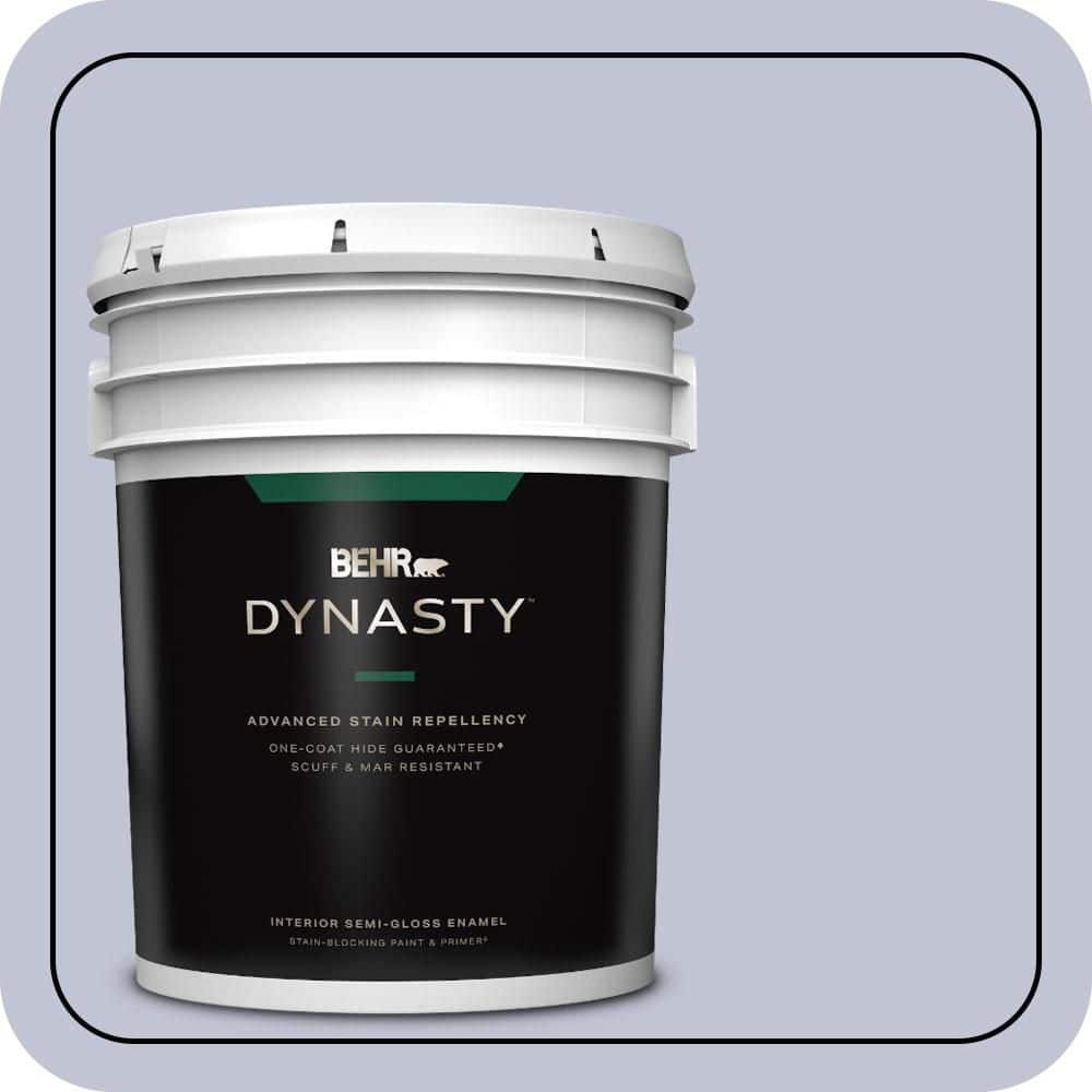5 gal. #630E-3 Grape Lavender Semi-Gloss Enamel Interior Stain-Blocking Paint & Primer price history on PriceWatchPro