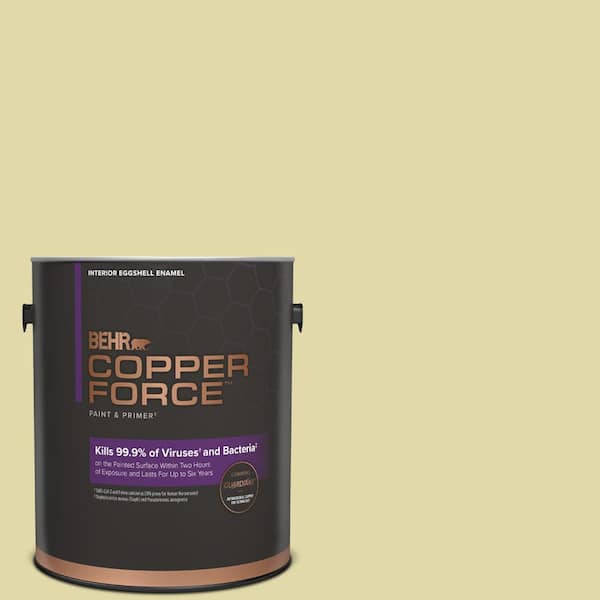 COPPER FORCE 1 gal. #HDC-CT-27A Fresh Willow Eggshell Enamel Virucidal and Antibacterial Interior Paint & Primer