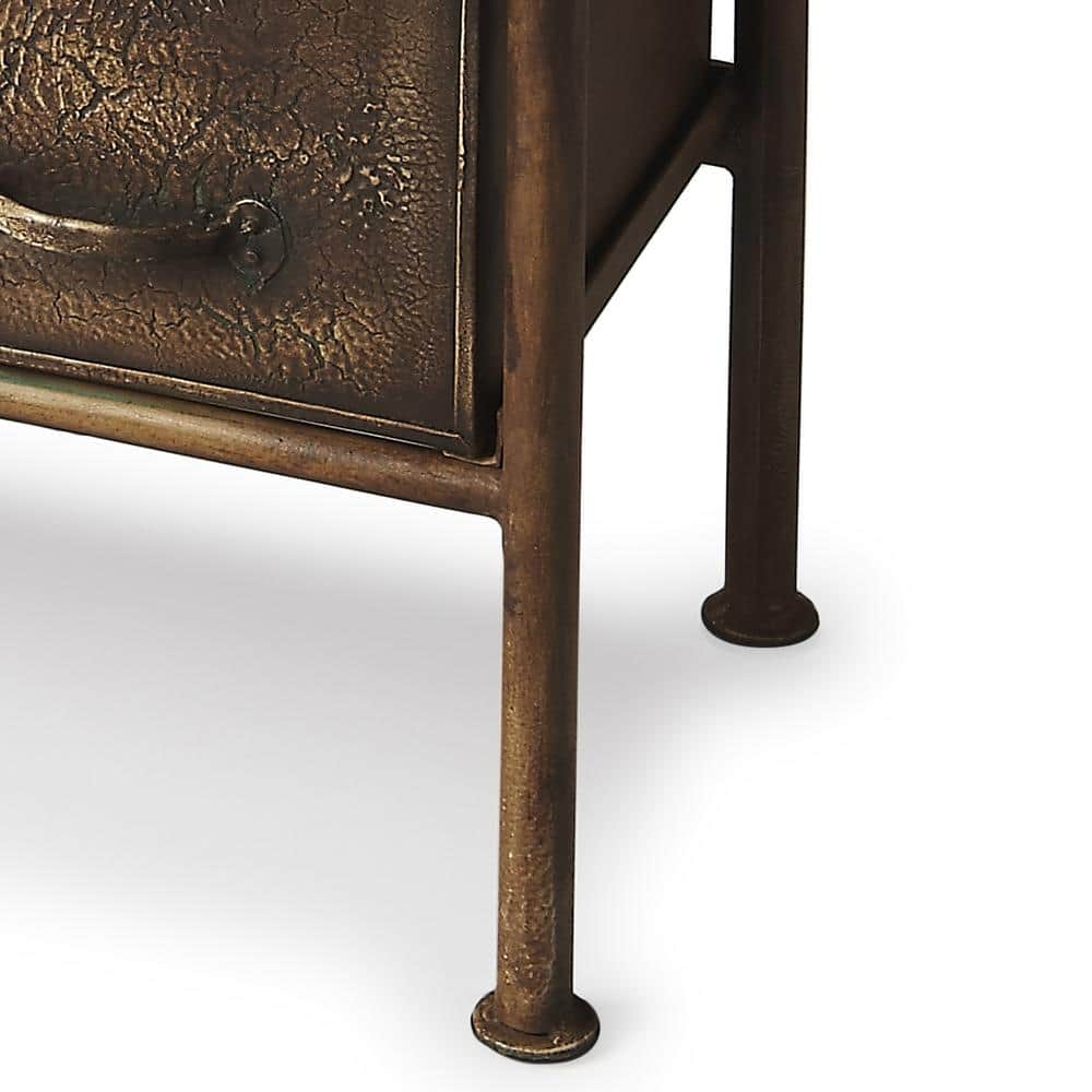 Bronze Industrial Iron 6-Drawer Chest with Soft Close
