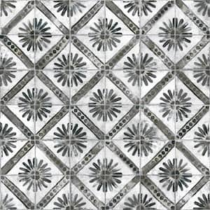 Kings Marrakech Charcoal Grey 8-3/4 in. x 8-3/4 in. Ceramic Floor and Wall Take Home Tile Sample