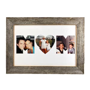 Mother's Series Rustic Farmhouse 8 in. x 12 in. Decorative Wood Collage Picture Frame