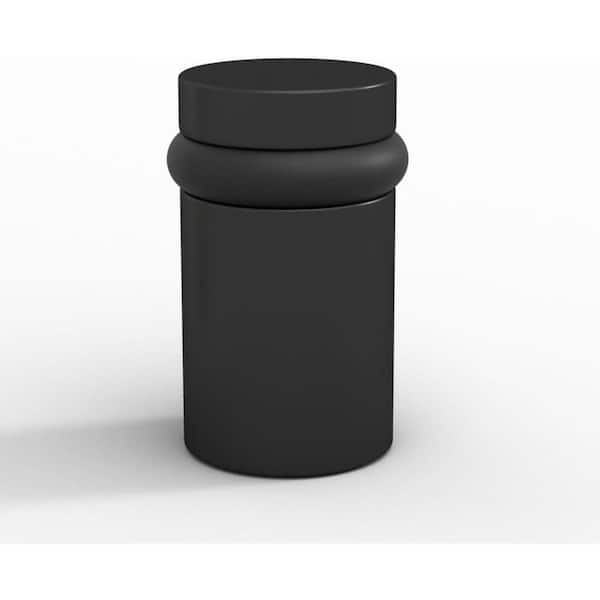 Floor Door Stopper Matte Black-1 Pack Black Stopper Quickly Installed Wall Protector and Door Knobs-2 in.