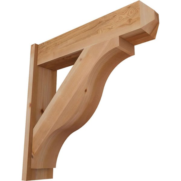 Ekena Millwork 8 in. x 32 in. x 32 in. Western Red Cedar Fuston Craftsman Smooth Outlooker