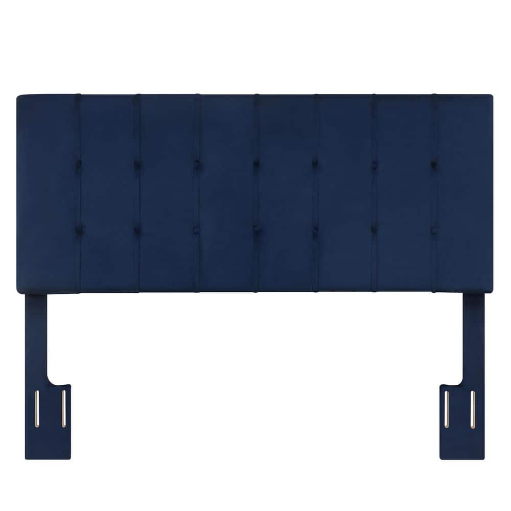 Regina Navy Blue Velvet Upholstered Full/Queen Headboard