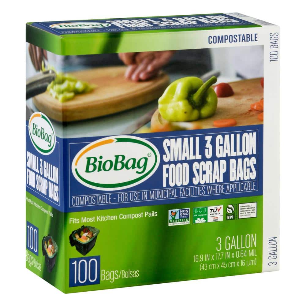 BioBag 3 Gal Food Scrap Bags 100Count 203030  The Home Depot