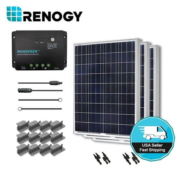 Renogy 300-Watt 12-Volt Polycrystalline Solar Starter Kit for Off-Grid Solar System