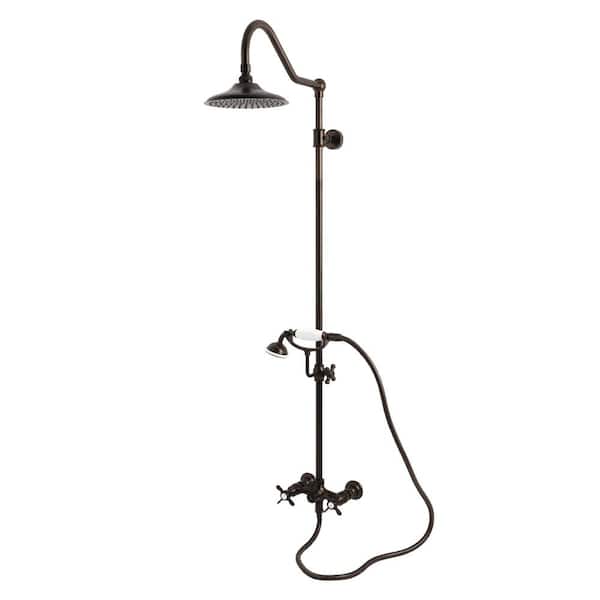 Essex 3-Handle 1-Spray Shower Combo in Oil Rubbed Bronze