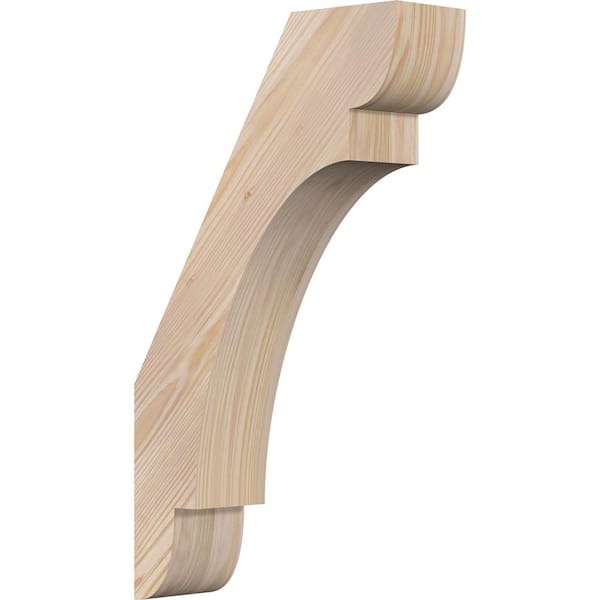 Ekena Millwork 3 1/2"W x 12"D x 20"H Olympic Smooth Knee Brace, Douglas Fir