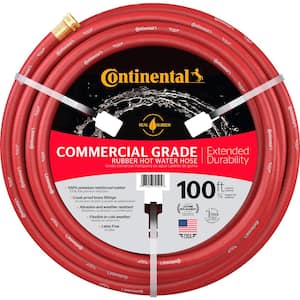 Premium 5/8 in. Dia x 100 ft. Commercial Grade Rubber Red Hot Water Hose