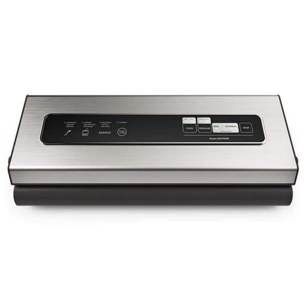 6-in-1 Silver Food Vacuum Sealer with Cutter, 2 Bag Rolls and 5 Pre-cut Bags, Widened 12 mm Sealing Strip price history on PriceWatchPro