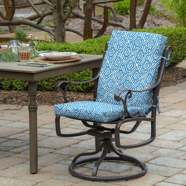 くっしょん ARDEN 18 in. x 16.5 in. 2-Piece Outdoor Dining Chair Cushion