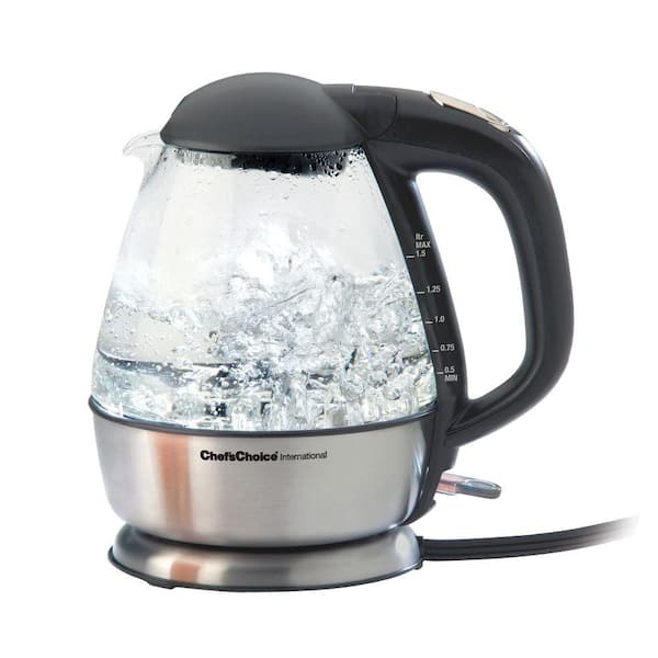 Chef'sChoice 7-Cup Cordless Stainless Steel Electric Kettle with Automatic Shut-off