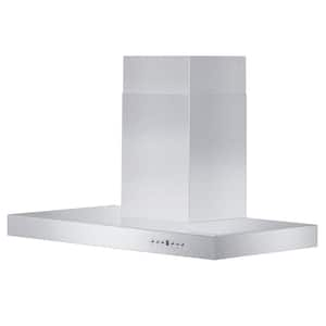 42 in. 400 CFM Convertible Vent Wall Mount Range Hood in Stainless Steel